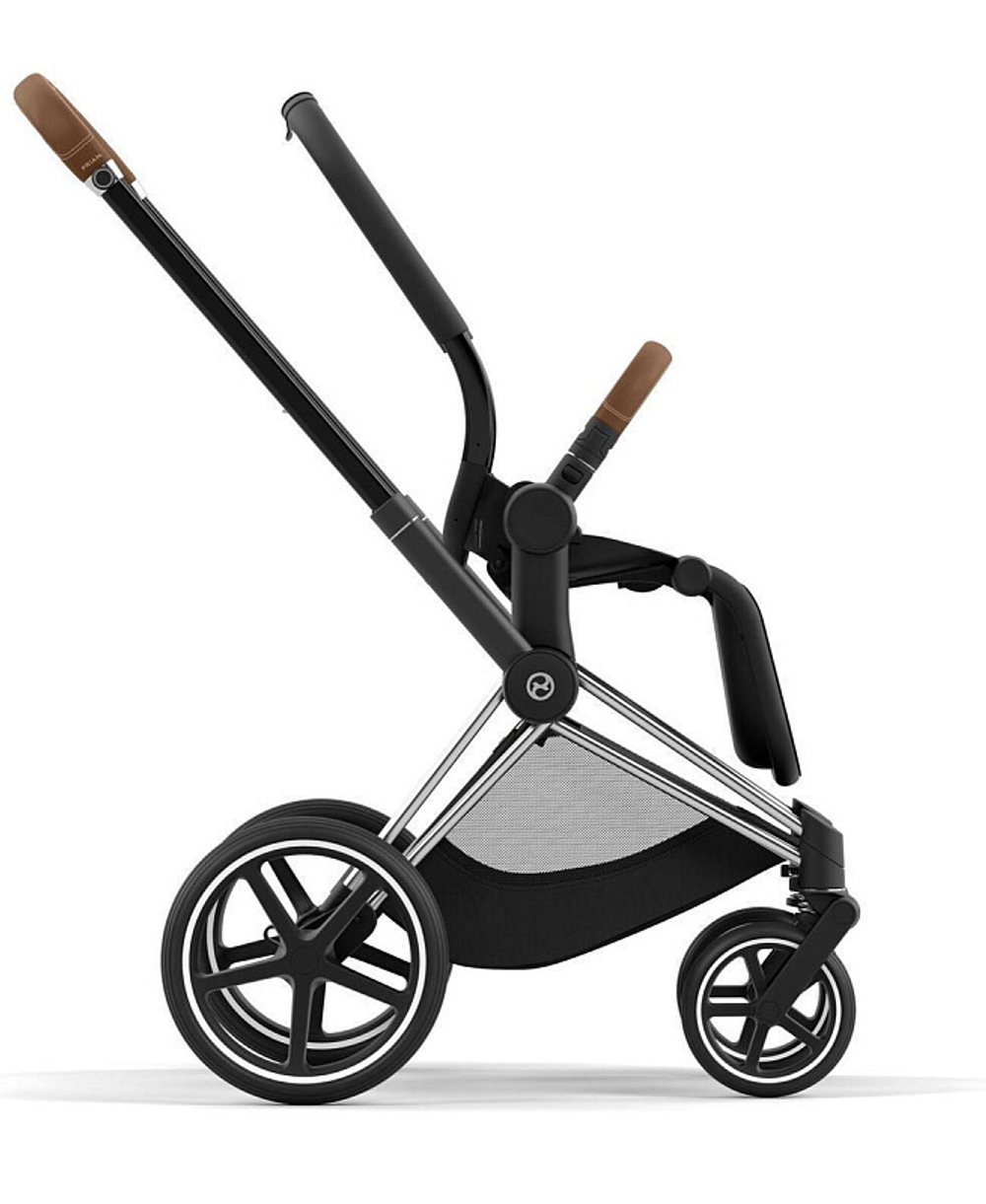 Коляска для новорожденных Cybex Priam IV Chrome Brown Spring Blossom Light