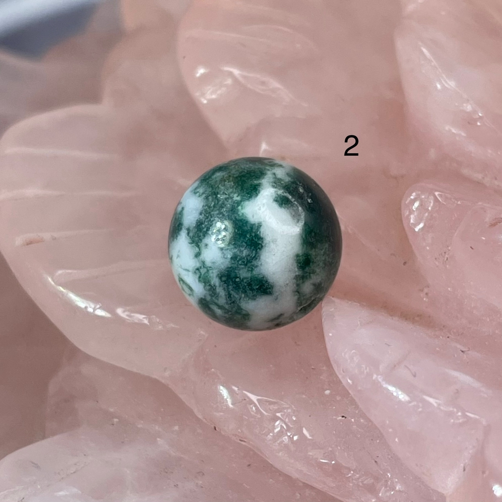 54656  Агат Моховой Бусина 10мм