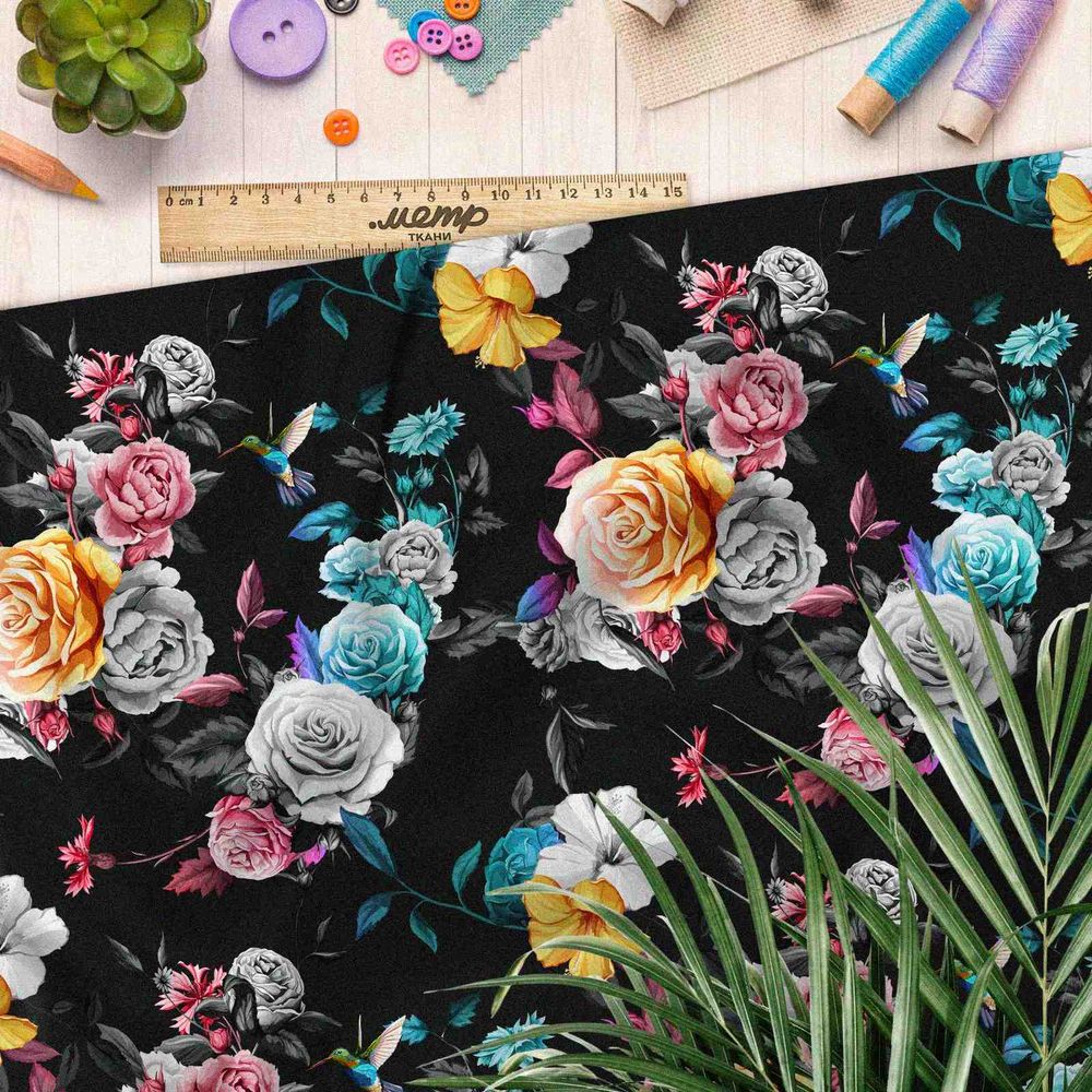 Ткань оксфорд 600 калибри на розах