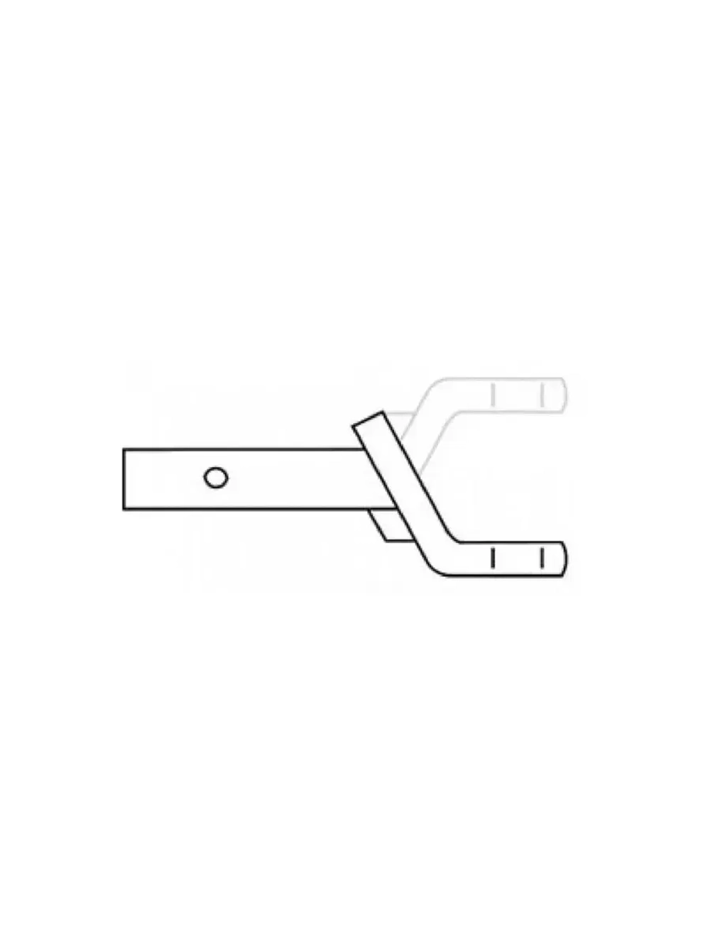 Фаркоп под квадрат 50мм, под шток шара Ф25мм, хром