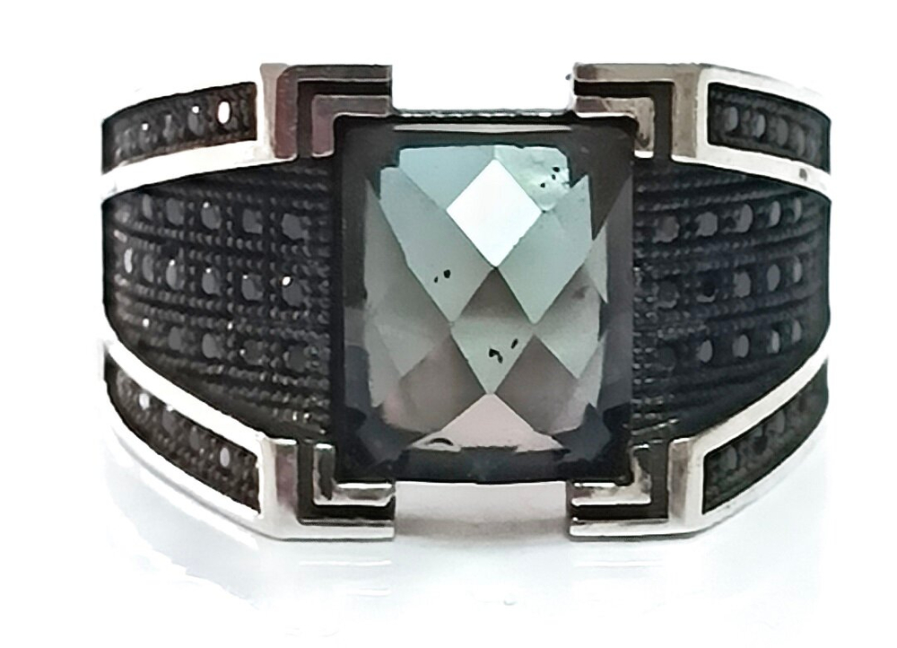 Ювелирное кольцо серебро,султанит,19 размер,мужское