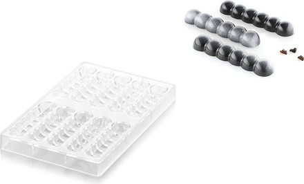 Форма для запекания Silikomart Forma do czekoladek Bolla z tritanu, овальная, пищевой пластик, 11,5 2,5 см