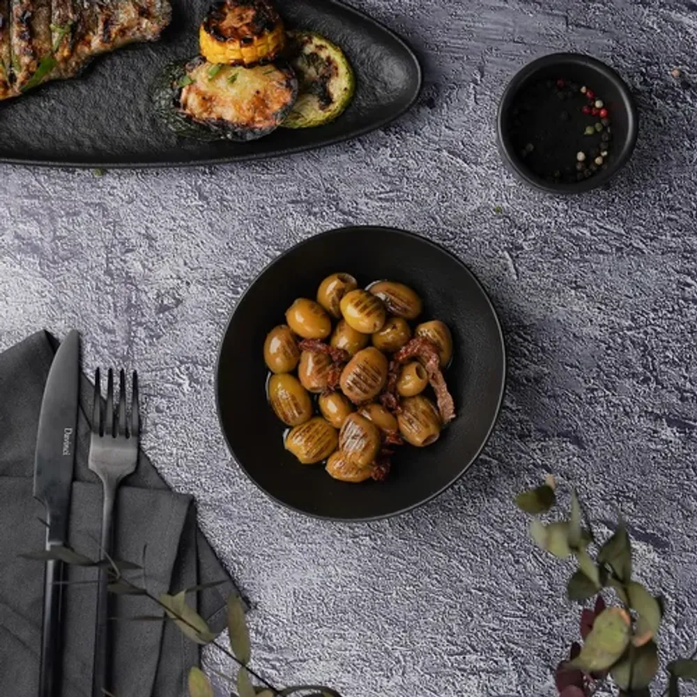 Салатник 260 мл 15*13,5 см h4,8 см Wave Up Smooth Black Raw Stellar P.L. Proff Cuisine [6]