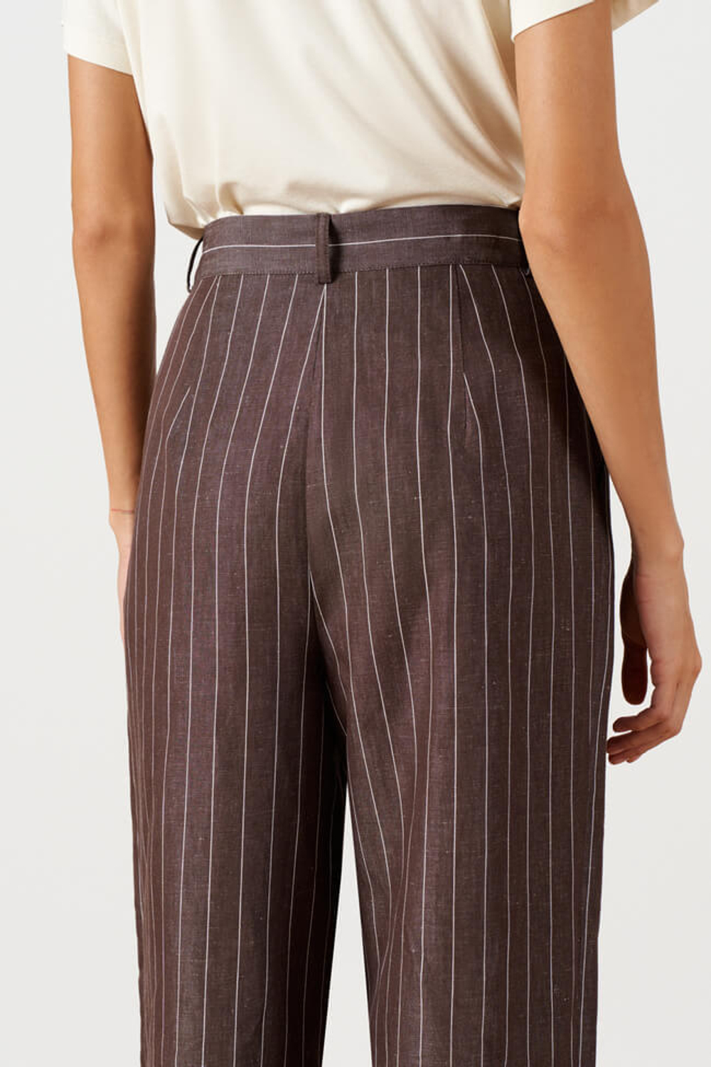 31148 Брюки женские (шоколадный полоска)
