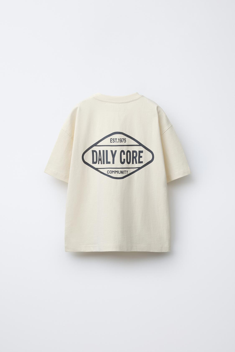 ZARA ФУТБОЛКА С ЛОГОТИПОМ, ЭКРЮ