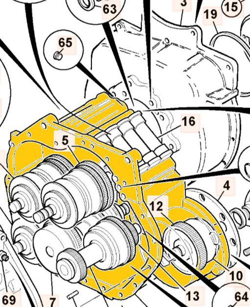 Корпус КПП POWERSHIFT JCB 459/30532