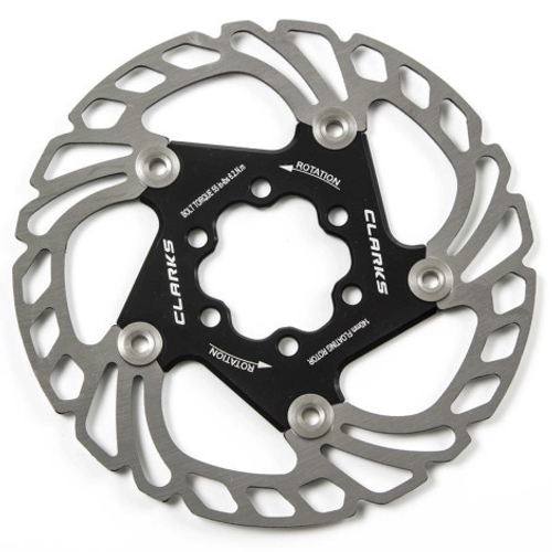 Торм. диск 3-835 (ротор) для диск. тормоза плавающий на алюминиевом пауке CFR-AR18-160-BLK-AM 160мм+6болтов нерж. сталь, черный. CLARKS