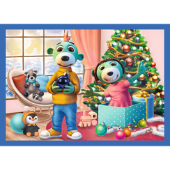 Puzzles - "4in1 (12, 15, 20, 24)" - “Trefliks Save Christmas, It’s Snowing for Trefliks”