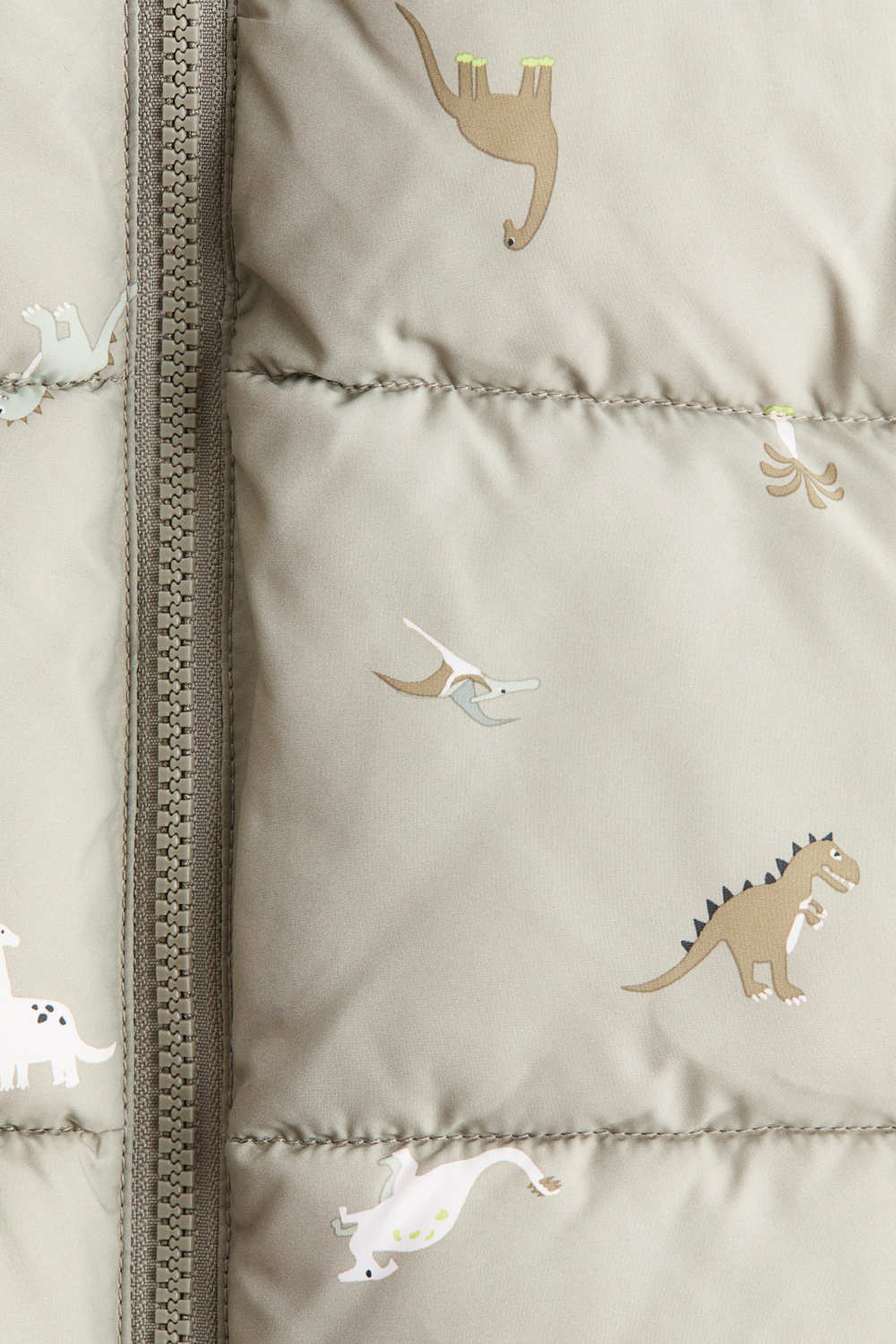 H&M Пуховый жилет с капюшоном, светло-зеленый