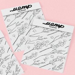 Ткань футер 2-х нитка силуэты хлопка