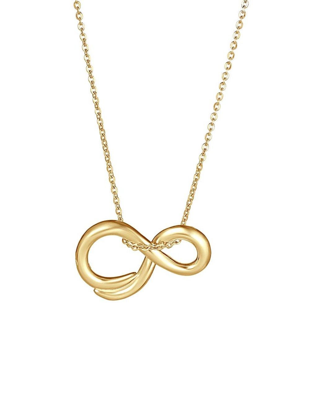 Колье Восьмерка на шнурке, позолота