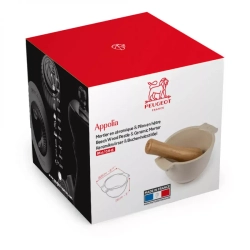 Ступка 550мл 16.8см с пестиком Peugeot Ecru