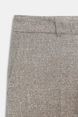 ZARA ПРЯМЫЕ БРЮКИ ИЗ ТКАНИ С ЭФФЕКТОМ РОГОЖКИ, СВЕТЛО-ПЕСОЧНЫЙ