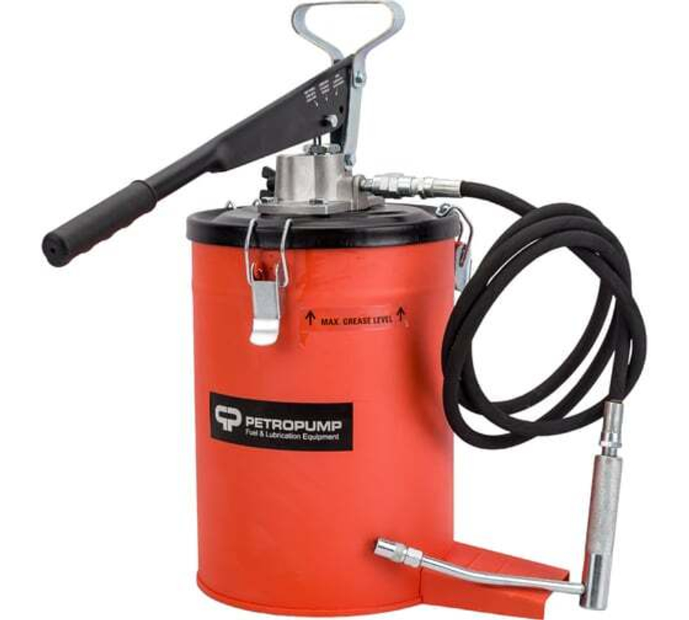 Ручной солидолонагнетатель Petropump с емкостью 10 кг, 275 бар