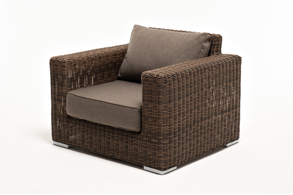 "Барселона" лаунж-зона из искусственного ротанга, цвет соломенный