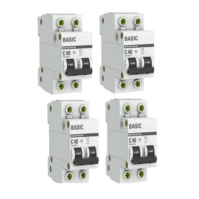 Авт. выключатель 2P 40А (C) 4,5кА ВА 47-29 Basic 4шт