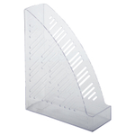 Лоток вертикальный для бумаг BRAUBERG «Standard+», 250×90×300 мм, прозрачный, 2 штуки в комплекте.