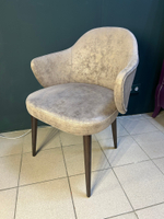 Стул Diamond, бежевый, деревянные ножки