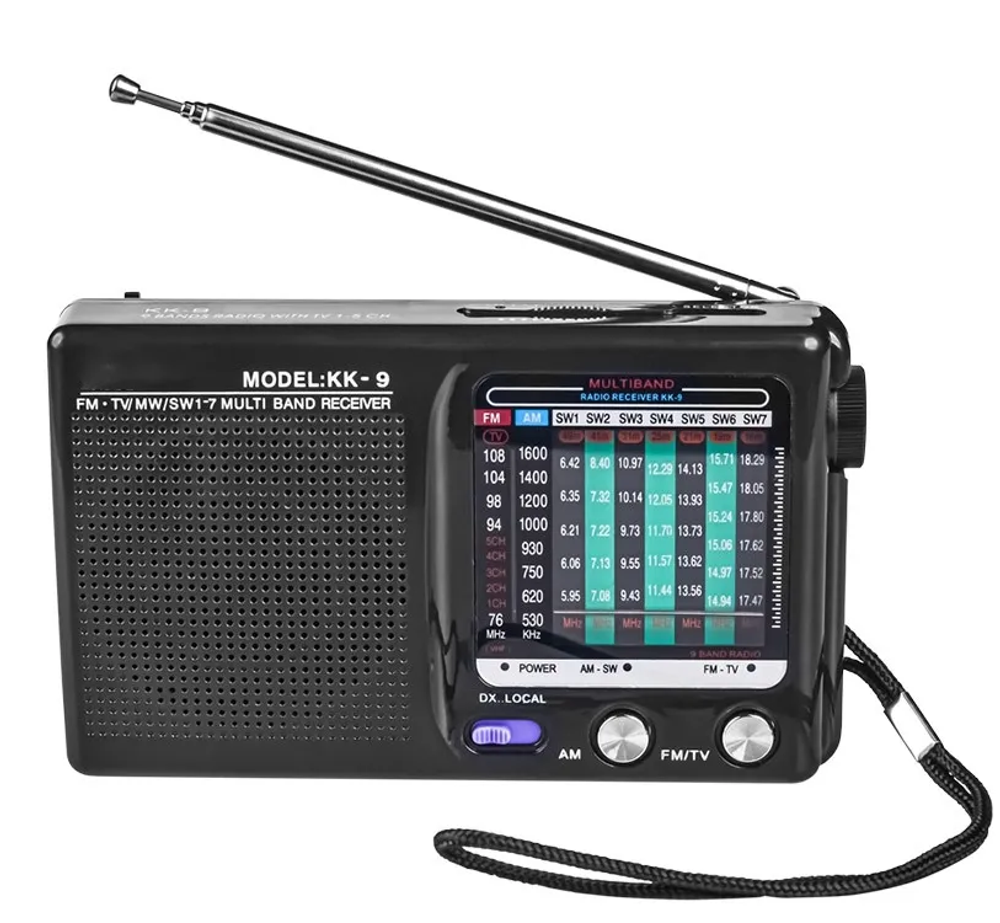 Радиоприёмник карманный BAIJIALI KK-9 батарейках (2*АА) 76-108 МГц