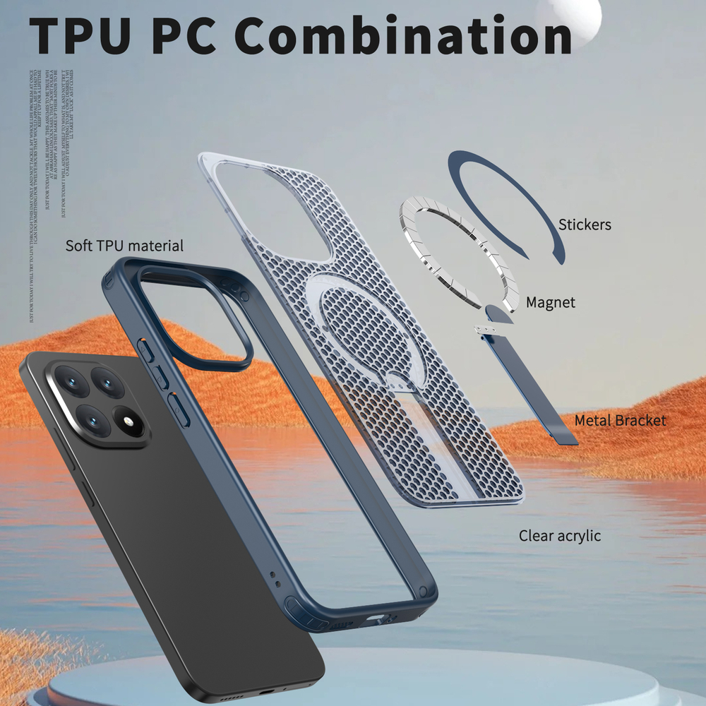 Прозрачный чехол Mesh Pro Magnetic Case для Xiaomi 15T