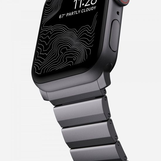 Ремешок Nomad Aluminum Band SPACE GRAY - Apple Watch 7 (45mm)/6/SE/5/4 (44mm)/3/2/1 (42mm), серый космос