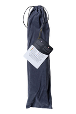 Черная анальная втулка с хвостом чернобурой лисы - размер М (Цвет: черный)