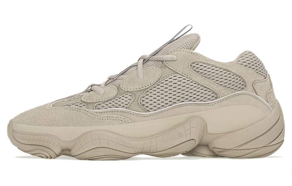 Adidas originals Yeezy 500 brown "Taupe Light" shock absorption, non-slip, wear-resistant, breathable, wrapping support, low-cut daddy shoes for men and women