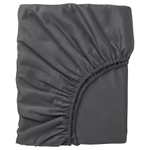 Сатиновая простынь на резинке НАТЕСМИО 140х200 | темно-серый