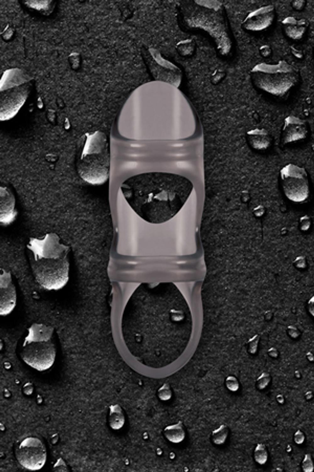 Черная насадка на пенис RENEGADE POWER CAGE с петлей для мошонки