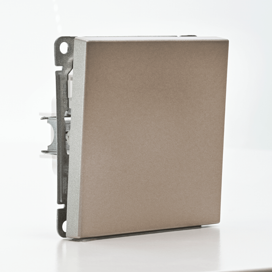 Выключатель кнопочный 1-кл. ArtGallery быстрозажим. клем. механизм шампань SE GAL000515S