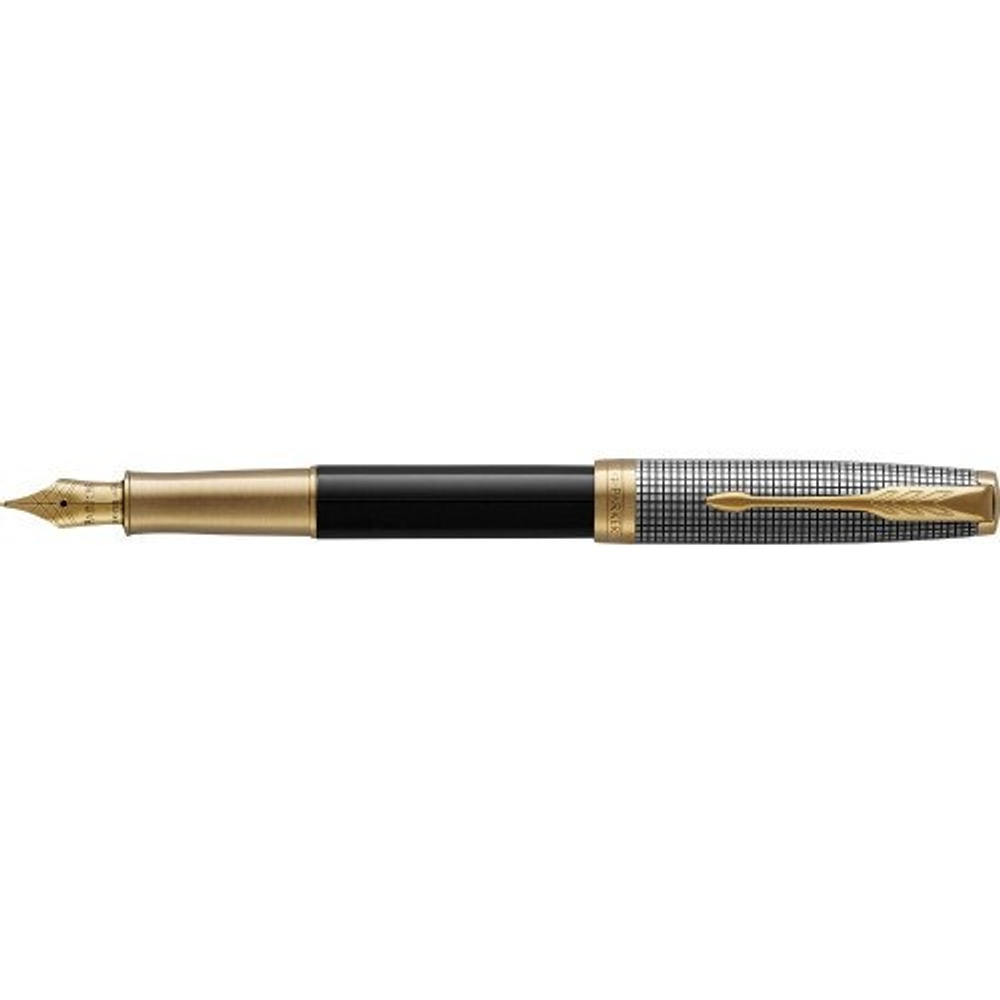 Перьевая ручка Parker Sonnet Chiselled and Black GT
