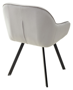 Стул GALE 360 град. поворот. BLUVEL-03 LIGHT GREY, велюр/ черный каркас, М-City