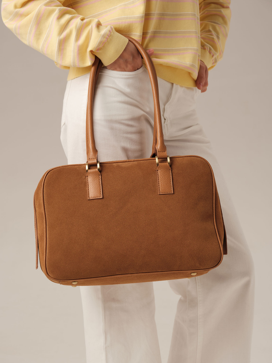 Замшевая сумка DBR Dominique 31389 светло-коричневый