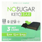 No Sugar Company, Keto Bar™, шоколад и мята, 12 батончиков, по 40 г (1,41 унции)