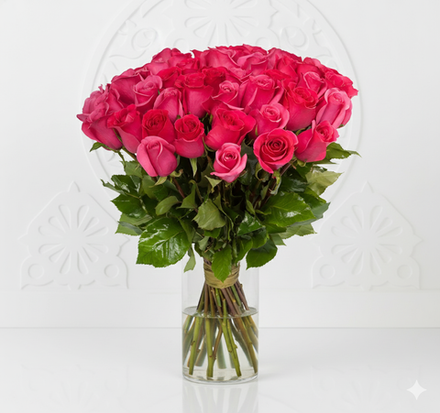 Голландские розовые розы "Pink Floyd" (80 см)