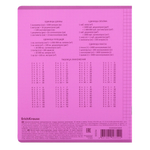 Тетрадь, 12 листов, клетка, пластик, Erich Krause, Neon, Классика CoverPrо, розовая