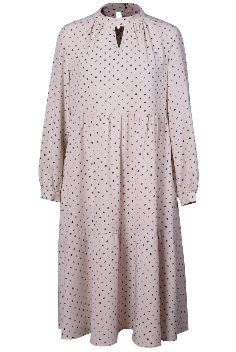 Платье женское 4288ЛП, бежевый алфавит #176Бал054288ЛП