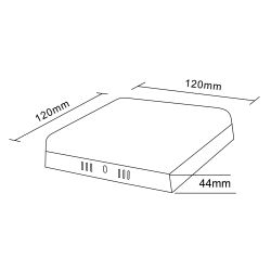 Светильник светодиодный ЭРА LED 16-18-6K накладной квадратный 18Вт 6500К | Downlight