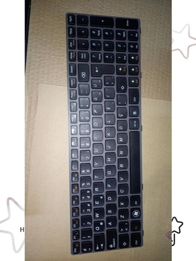 Клавиатура для Ноутбука Lenovo Z580 / Z585 турецкая, черная (25202510)