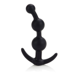 Набор анальных стимуляторов ADVANCED ANAL EXPLORER KIT: плаг, цепочка и груша (Цвет: черный)