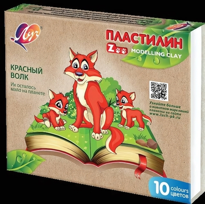 Пластилин 10цв. "Zоо" (Луч)