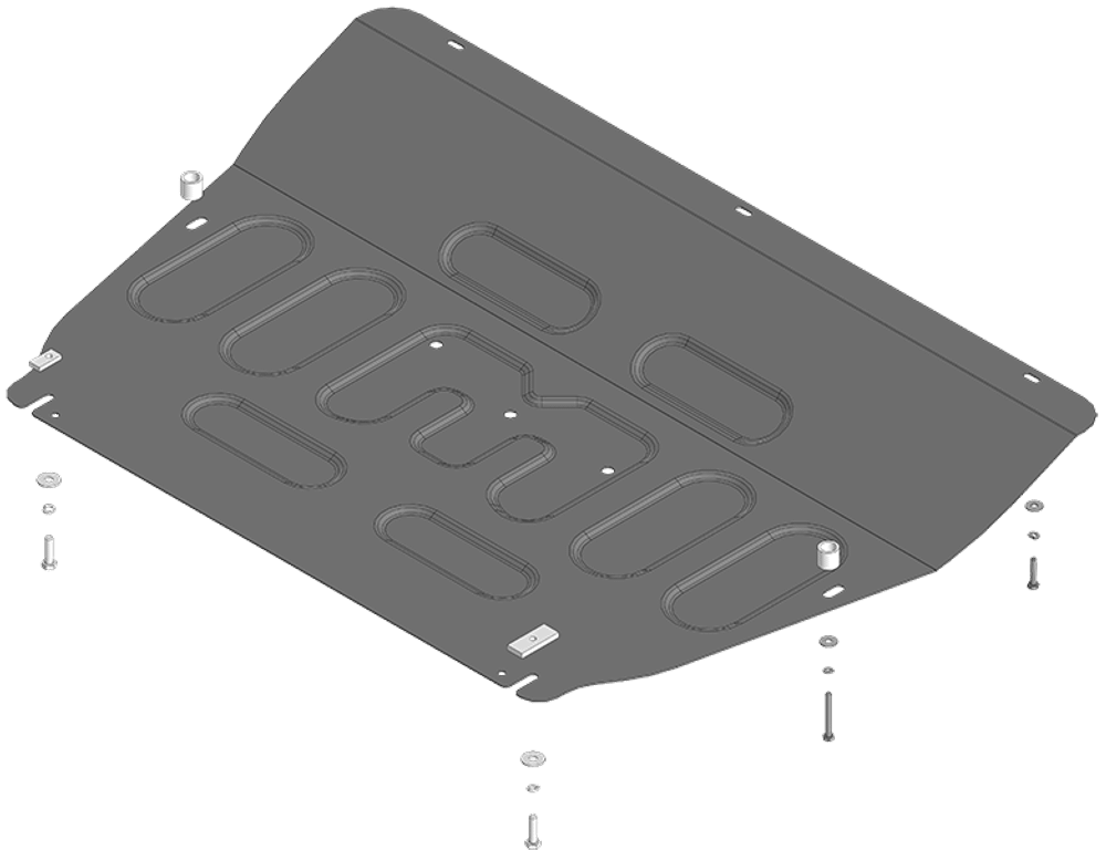 Защита картера двигателя, КПП. 2 мм, Сталь. для TENET T8 2025-н.в., Motodor.79017