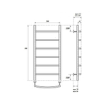 Полотенцесушитель электрический Point Афина PN04158E П6 500x800 левый/правый, хром