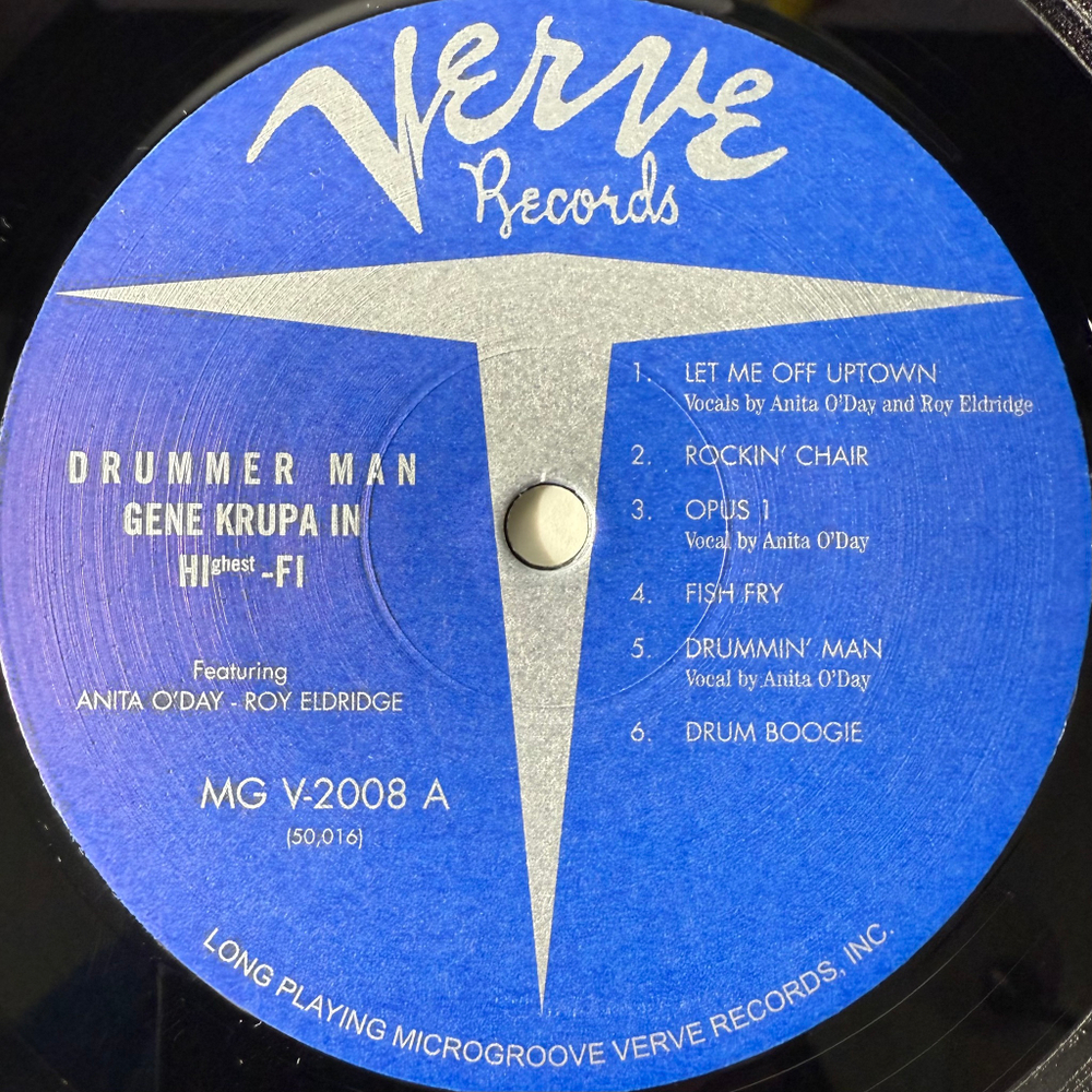 Виниловая пластинка Gene Krupa Featuring Anita O'Day - Roy Eldridge ‎– Drummer Man Gene Krupa In HIghest-FI LP