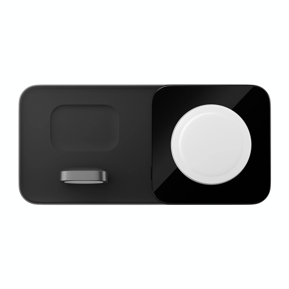 Зарядная станция MagSafe Nomad Base One Max 2-го поколения для iPhone, Apple Watch и AirPods Беспроводная зарядка: Qi 15 Вт, Qi 5 Вт, магнитное крепление для быстрой зарядки Apple Watch. Проводная зарядка: нет. Сертификация MFi. Отсутствует LED-индикация