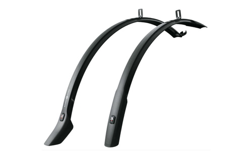 Крылья 26-29" Velo 55 Cross SET, к-кт перед./задн. крепеж: перед. бустер вилки, задн. двойное за раму; шир. 55мм, пластик, черн.