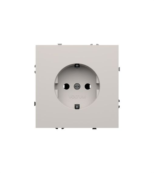 Розетка встраиваемая Voltum S70 с заземлением 16А, (белый матовый) VLS040102
