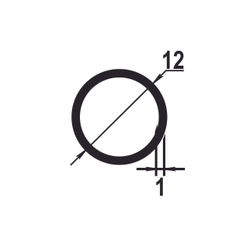 Труба круглая Лука 12*1 ТКр 03.2000.504л бронза