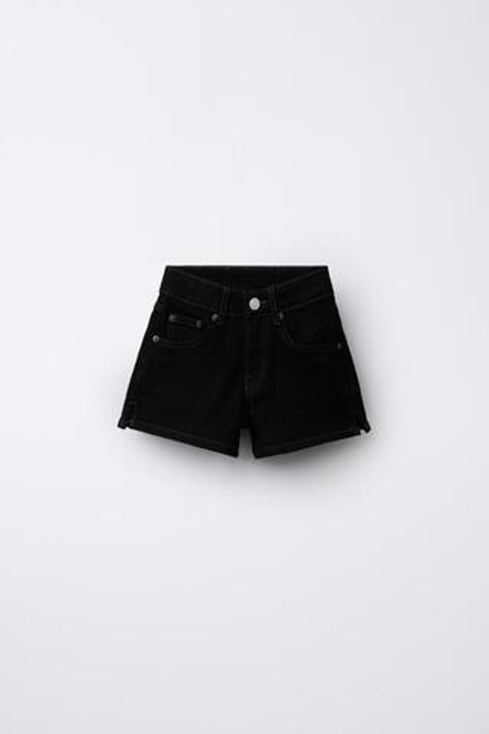 ZARA ДЖИНСОВЫЕ ШОРТЫ, ЧЕРНЫЙ