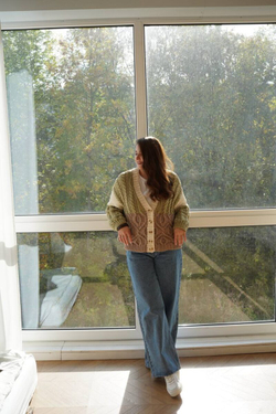 Описание кардигана спицами МАРИ, Автор — Валентина Пасхина